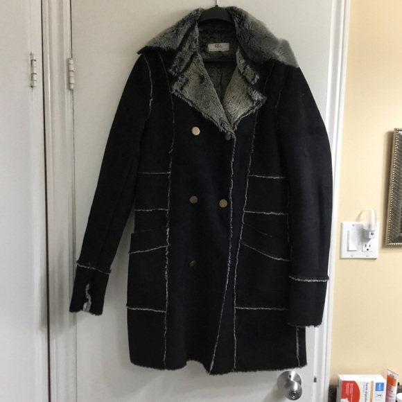 Trend b.p.c. Black Faux Fur Jacket Coat With Shearling Lining  🔴 - Picture 1 of 10